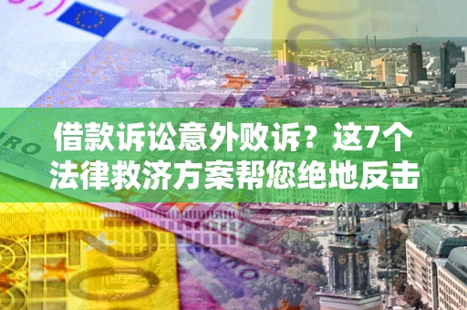武汉借款诉讼意外败诉？这7个法律救济方案帮您绝地反击！