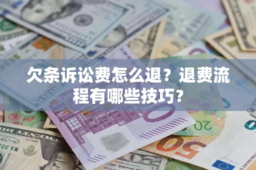 武汉欠条诉讼费怎么退？退费流程有哪些技巧？