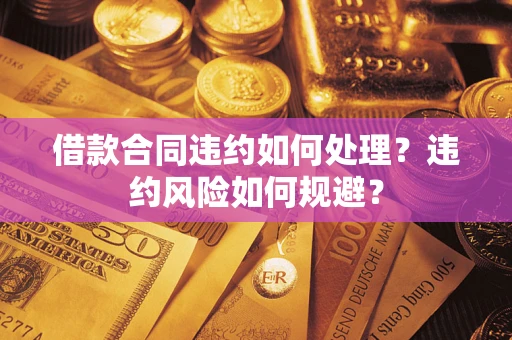 武汉借款合同违约如何处理？违约风险如何规避？