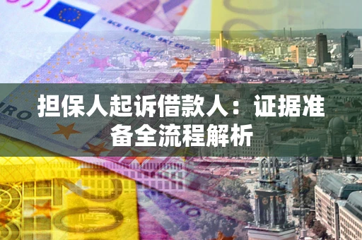 武汉担保人起诉借款人：证据准备全流程解析