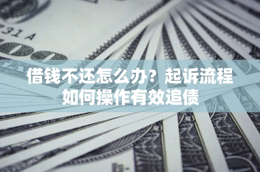武汉借钱不还怎么办？起诉流程如何操作有效追债