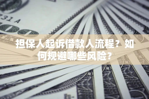 武汉担保人起诉借款人流程？如何规避哪些风险？
