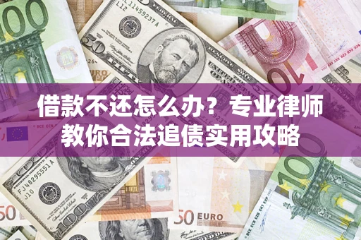 武汉借款不还怎么办？专业律师教你合法追债实用攻略