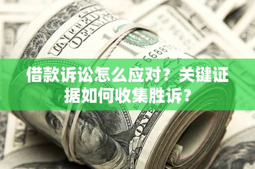 武汉借款诉讼怎么应对？关键证据如何收集胜诉？